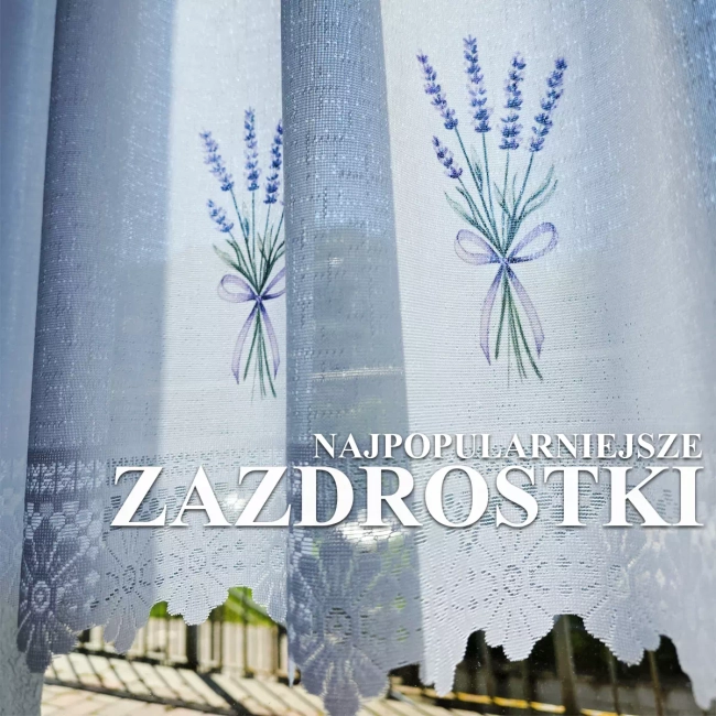 zazdrostka do kuchni LAWENDA - elegancka zazdrostka do kuchni - z obszyciem boków